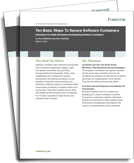 Forrester container security report